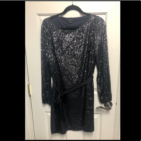 Ann Taylor Black Sequin Dress Medium - Picture 7 of 7